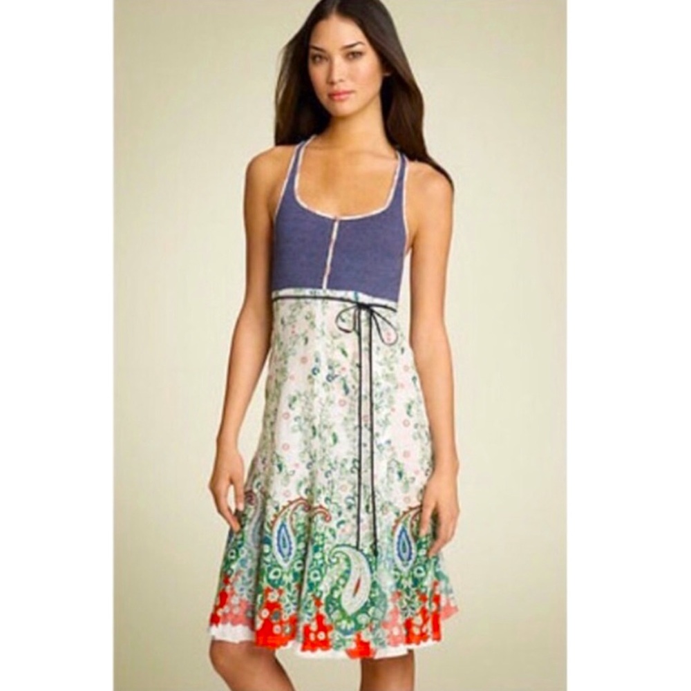 Free People Blue and Multicolor Dress